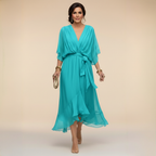 Loriana™ | ROBE EN MOUSSELINE À COL EN V