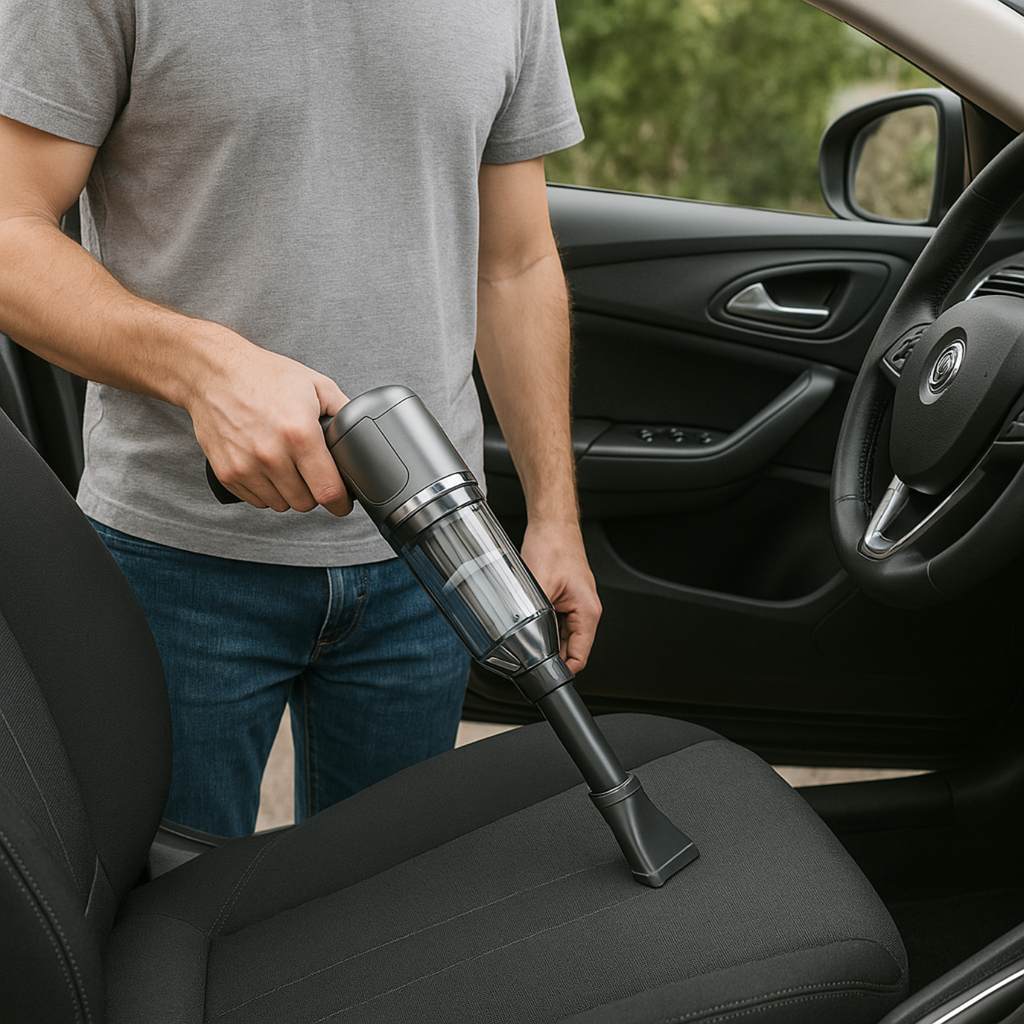 Aspirateur Voiture Sans Fil Puissant – Compact, Léger et Rechargeable