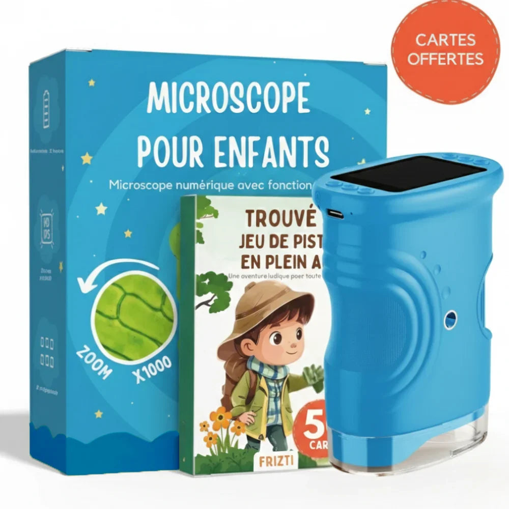 Kit Microscope avec écran qui éloigne des écrans (+ 50 CARTES OFFERTES)