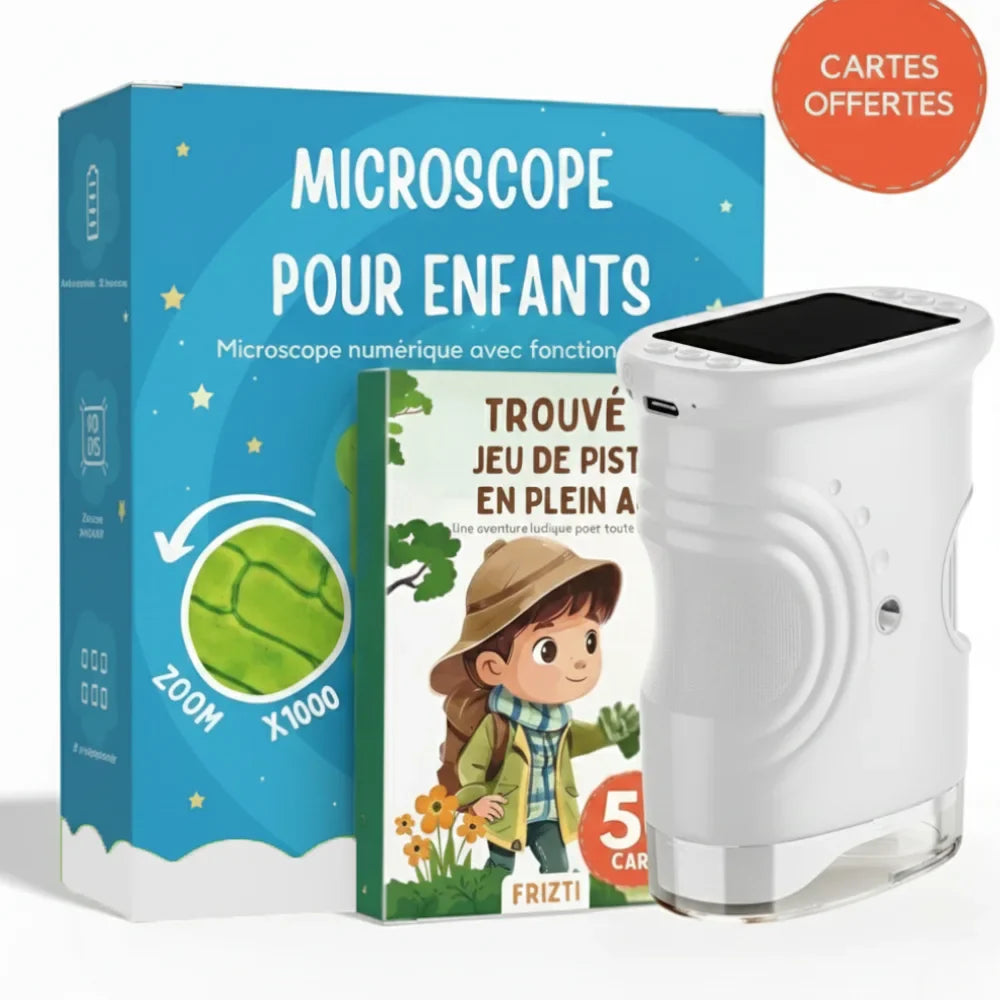 Kit Microscope avec écran qui éloigne des écrans (+ 50 CARTES OFFERTES)