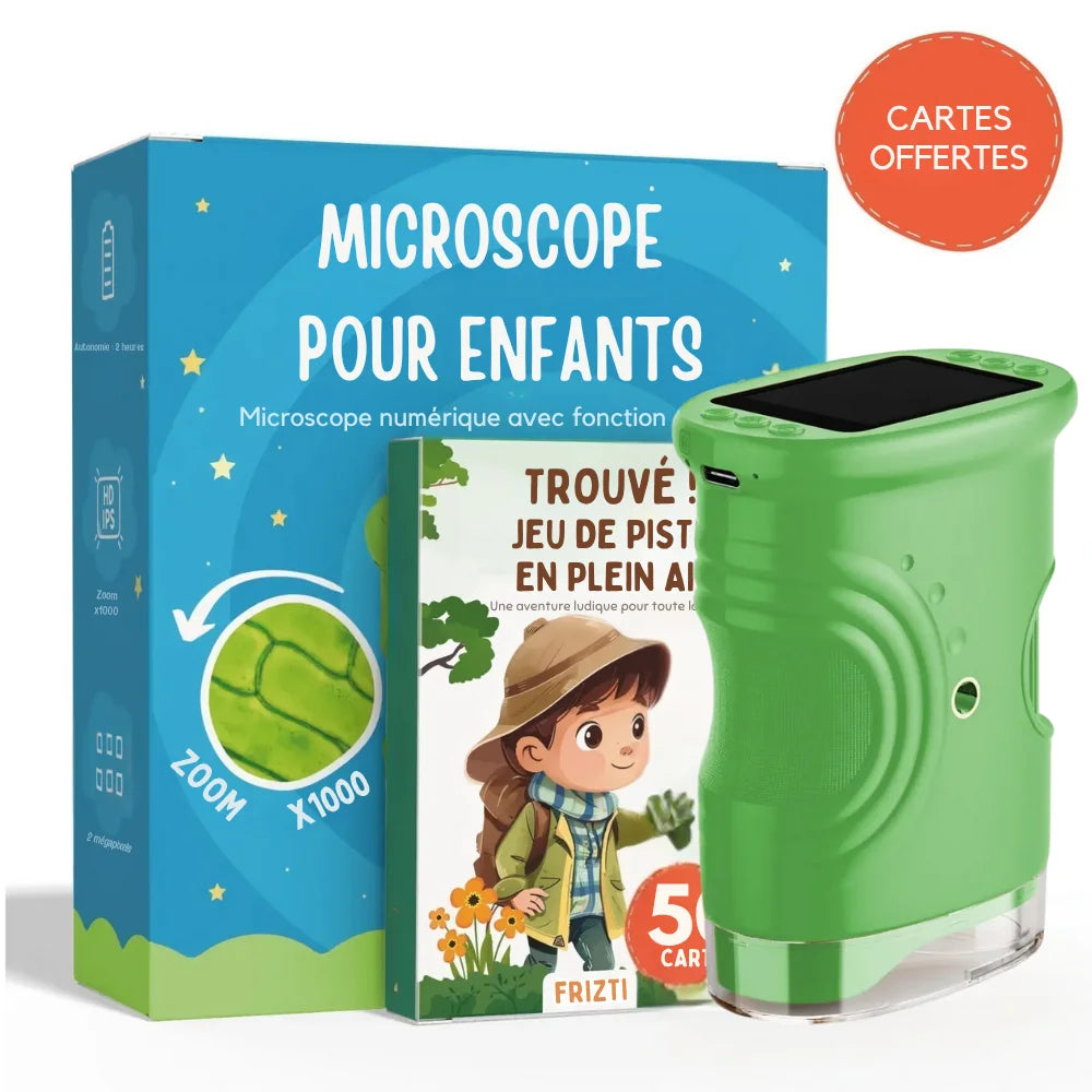 Kit Microscope avec écran qui éloigne des écrans (+ 50 CARTES OFFERTES)