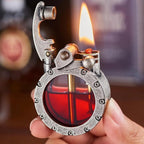 🔥Dernier jour 49 % DE RÉDUCTION 🎁Briquet vintage transparent à mèche kérozène style antique steampunk