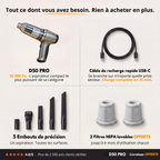 Aspirateur Voiture Sans Fil Puissant – Compact, Léger et Rechargeable