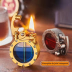 🔥Dernier jour 49 % DE RÉDUCTION 🎁Briquet vintage transparent à mèche kérozène style antique steampunk