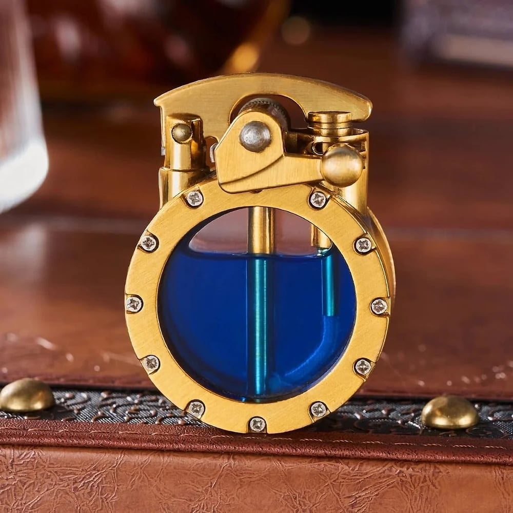 🔥Dernier jour 49 % DE RÉDUCTION 🎁Briquet vintage transparent à mèche kérozène style antique steampunk