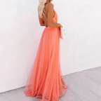 Loriana®| Robe Maxi Lumière Corail