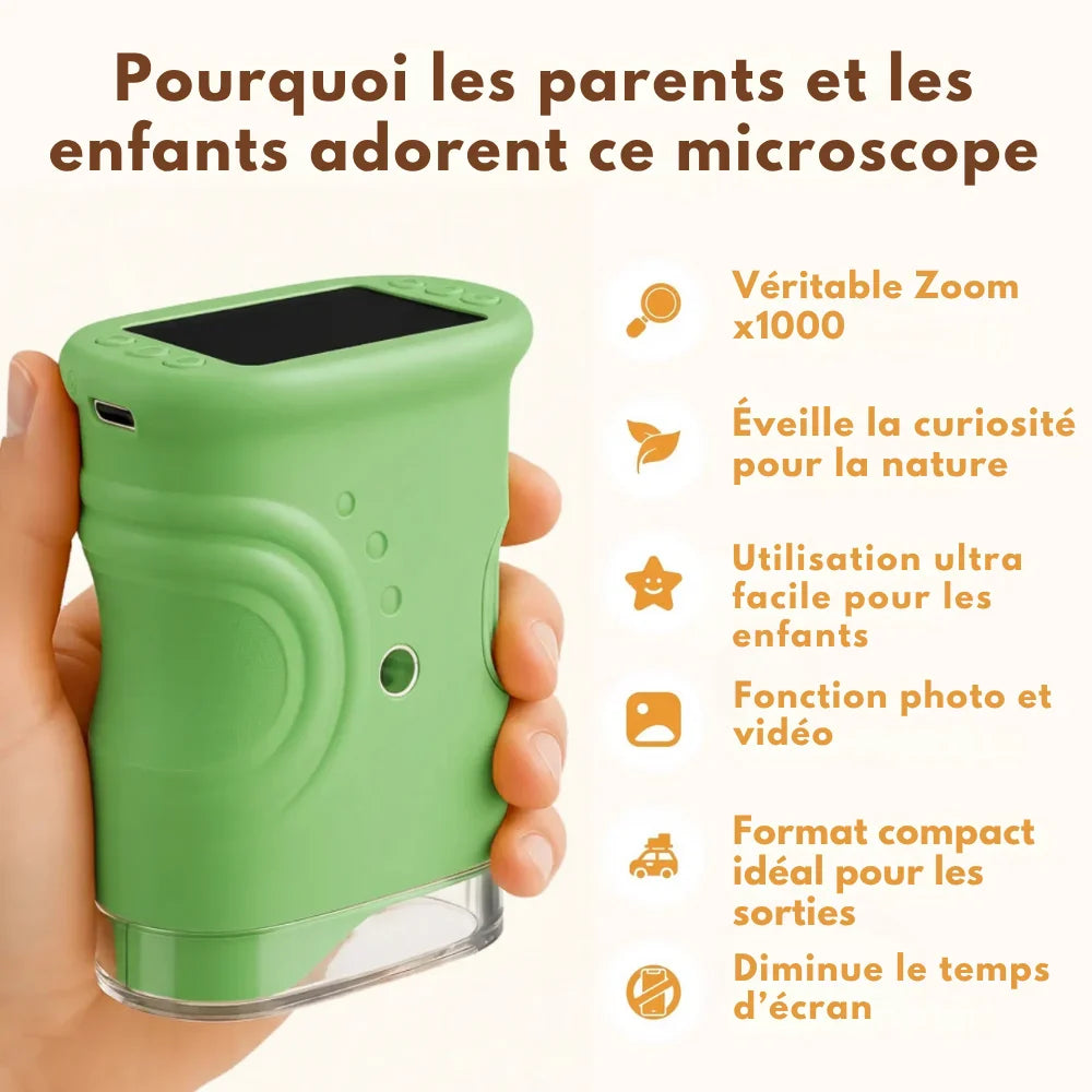 Kit Microscope avec écran qui éloigne des écrans (+ 50 CARTES OFFERTES)