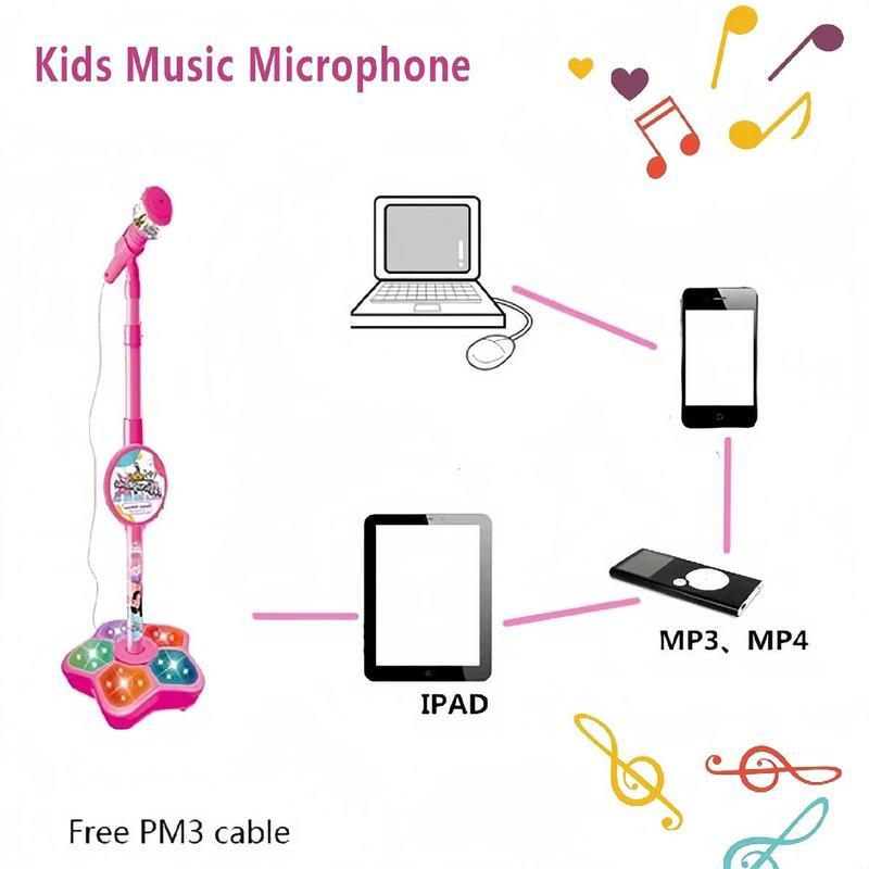 🎄🎉Offre spéciale printemps : 50 % de réduction ✨ Microphone karaoké pour enfants avec lecteur de musique lumineux — Le cadeau idéal pour vos petits
