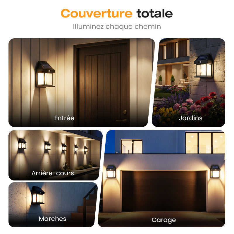 Offre spéciale Nouvel An : 50 % de réduction sur tout ! 🔥Applique murale solaire à détecteur de mouvement en tungstène