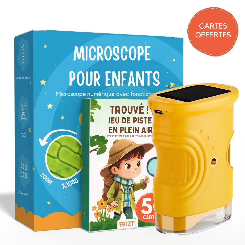 Kit Microscope avec écran qui éloigne des écrans (+ 50 CARTES OFFERTES)