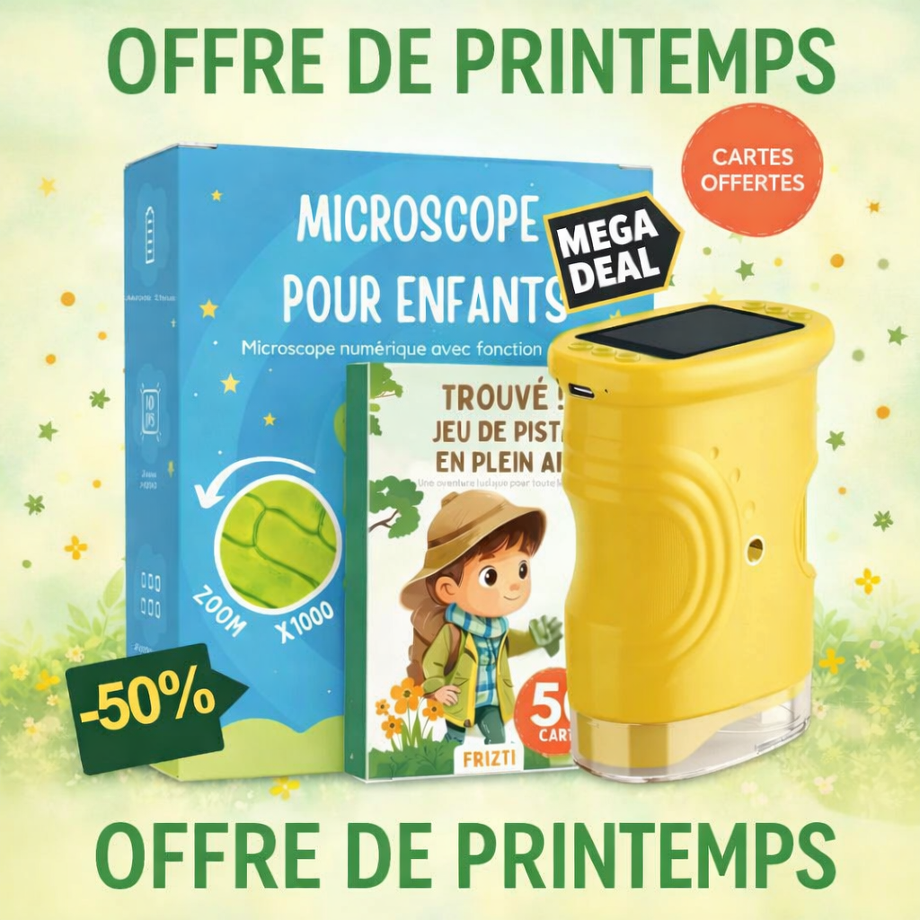 Kit Microscope avec écran qui éloigne des écrans (+ 50 CARTES OFFERTES)