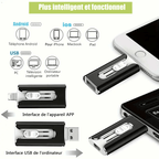 🔥Clé USB 4 en 1 16 à 256 Go Micro USB + 8 broches + USB 3.0 pour téléphone portable et ordinateur