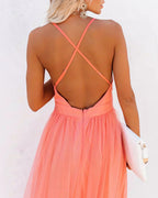 Loriana®| Robe Maxi Lumière Corail