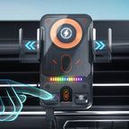 ✨Support de téléphone de voiture intelligent 2 en 1 avec fonction pivotante et chargeur sans fil