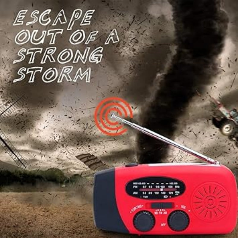 🆘 Sécurité Ultime Autonome - Radio de Survie Multifonction Solaire & Manivelle - Lampe Torche, Chargeur USB, Alerte