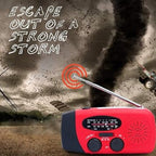 🆘 Sécurité Ultime Autonome - Radio de Survie Multifonction Solaire & Manivelle - Lampe Torche, Chargeur USB, Alerte