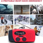 🆘 Sécurité Ultime Autonome - Radio de Survie Multifonction Solaire & Manivelle - Lampe Torche, Chargeur USB, Alerte