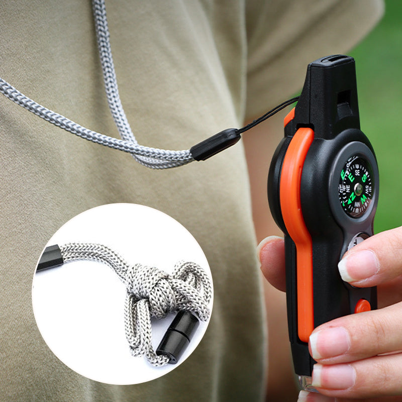 Sifflet de survie multifonctionnel 7 en 1 pour l'extérieur
