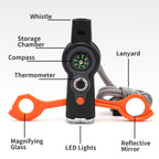 Sifflet de survie multifonctionnel 7 en 1 pour l'extérieur
