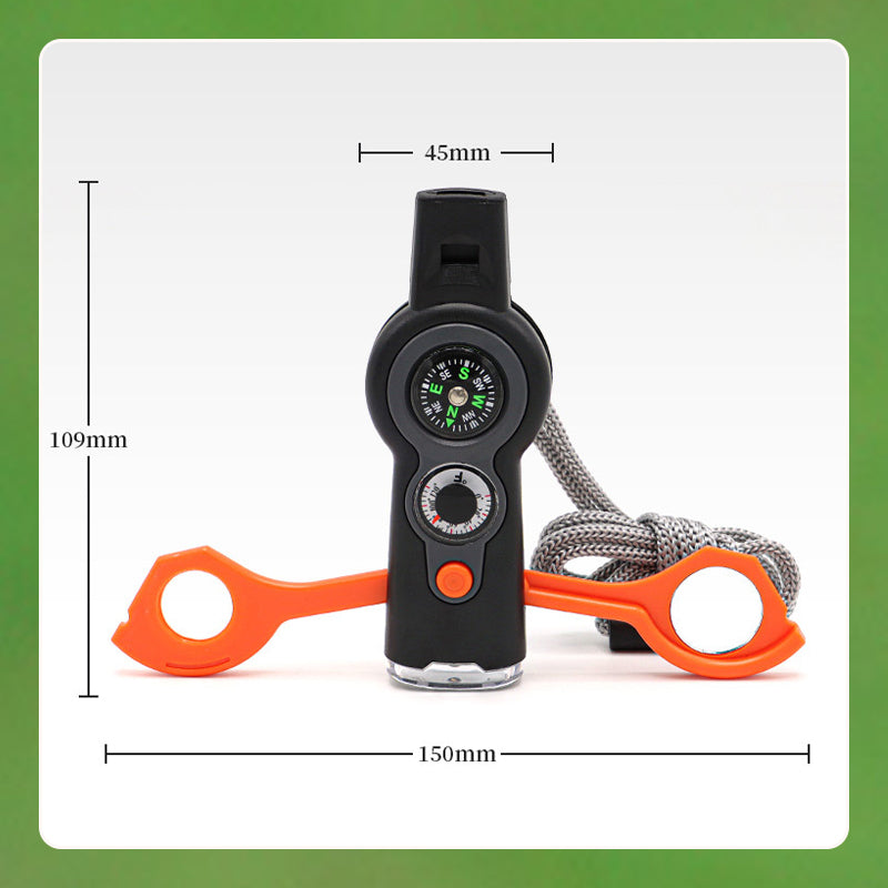 Sifflet de survie multifonctionnel 7 en 1 pour l'extérieur